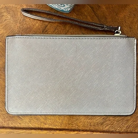 Kate Spade Silver Metallic Wristlet Pouch - Picture 3 of 7